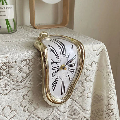 Whimsical Melting Clock Art Timepiece