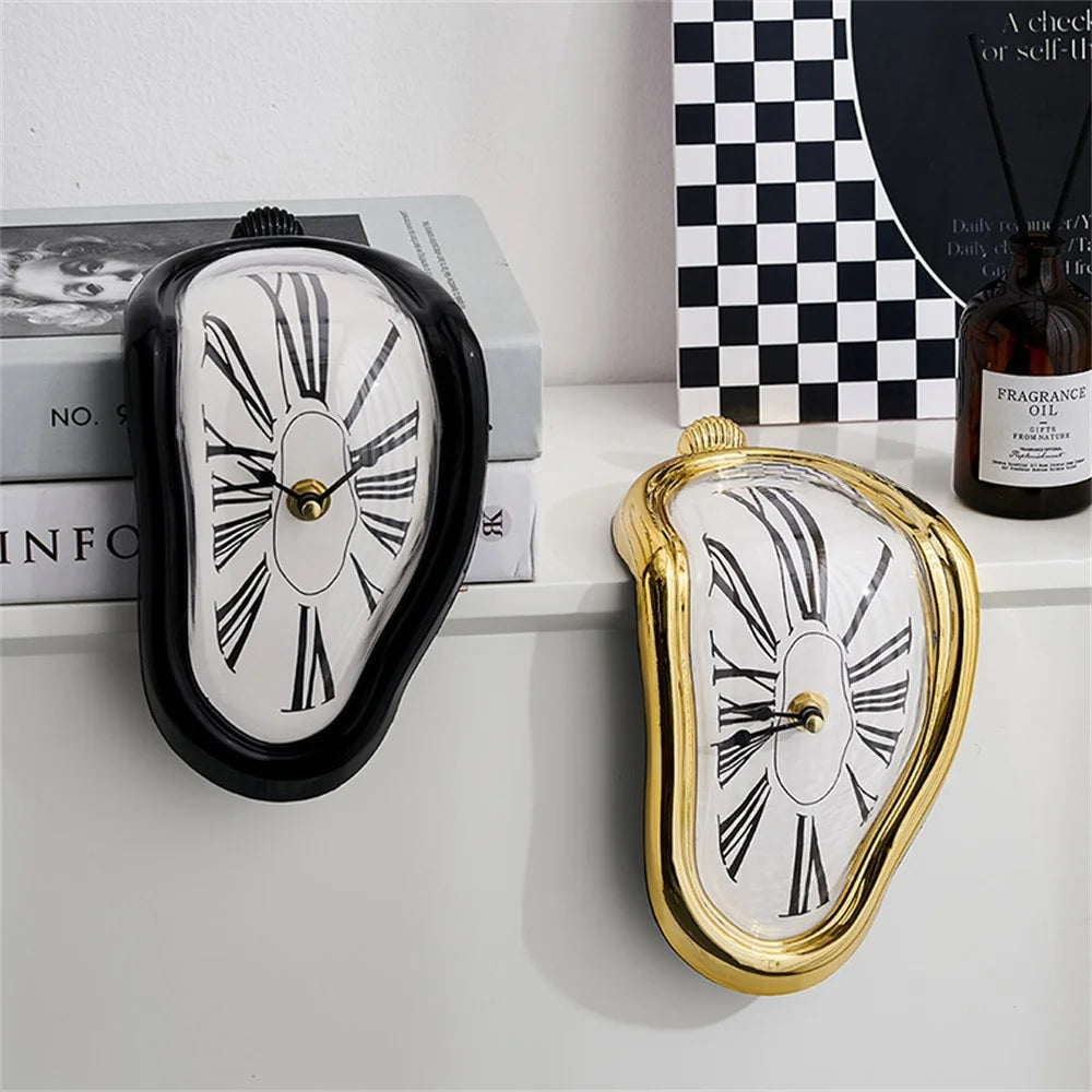 Whimsical Melting Clock Art Timepiece