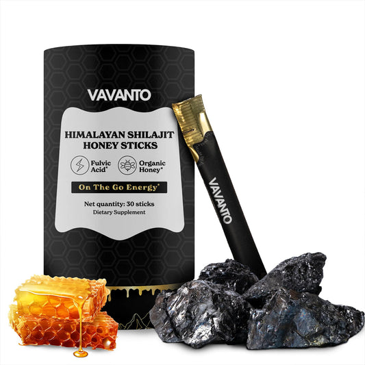 Shilajit Honey Sticks | Pure Himalayan Resin, Raw Honey & saffron | 3rd party lab tested